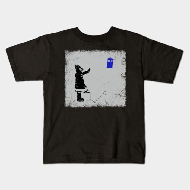 Girl and the Blue Box Kids T-Shirt by blairjcampbell